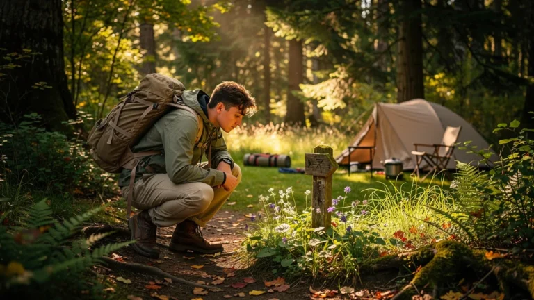 Découverte d’un sentier balisé caché à 500 m du camping, immersion nature et aventure