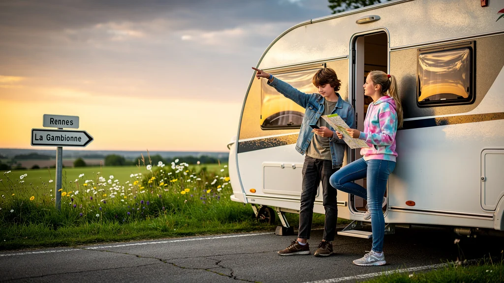 Road trip en caravane de Rennes à La Gambionne avec deux ados, ambiance familiale et paysages français