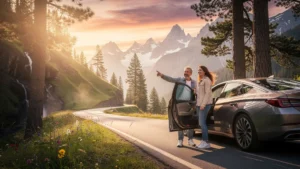 Couple ravi lors d'un détour de 80 km en voiture qui a sauvé leur séjour en pleine nature