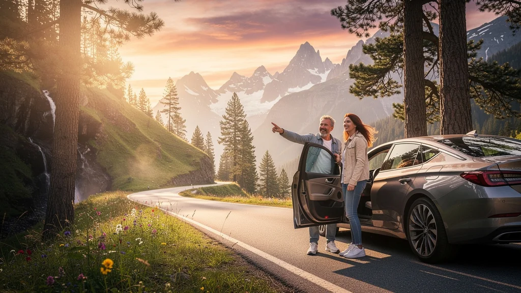 Couple ravi lors d'un détour de 80 km en voiture qui a sauvé leur séjour en pleine nature