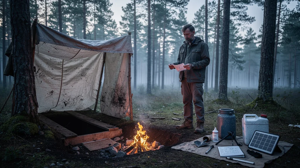 Personne en camping sauvage, semaine en autonomie sans sanitaires, dépenses imprévues et galères