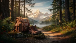 Paysage montagneux en plein air illustrant un voyage aventureux avec Dogan Voyages, ambiance camping outdoor